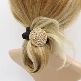 rhinestone disc hair tie satin scrunchies