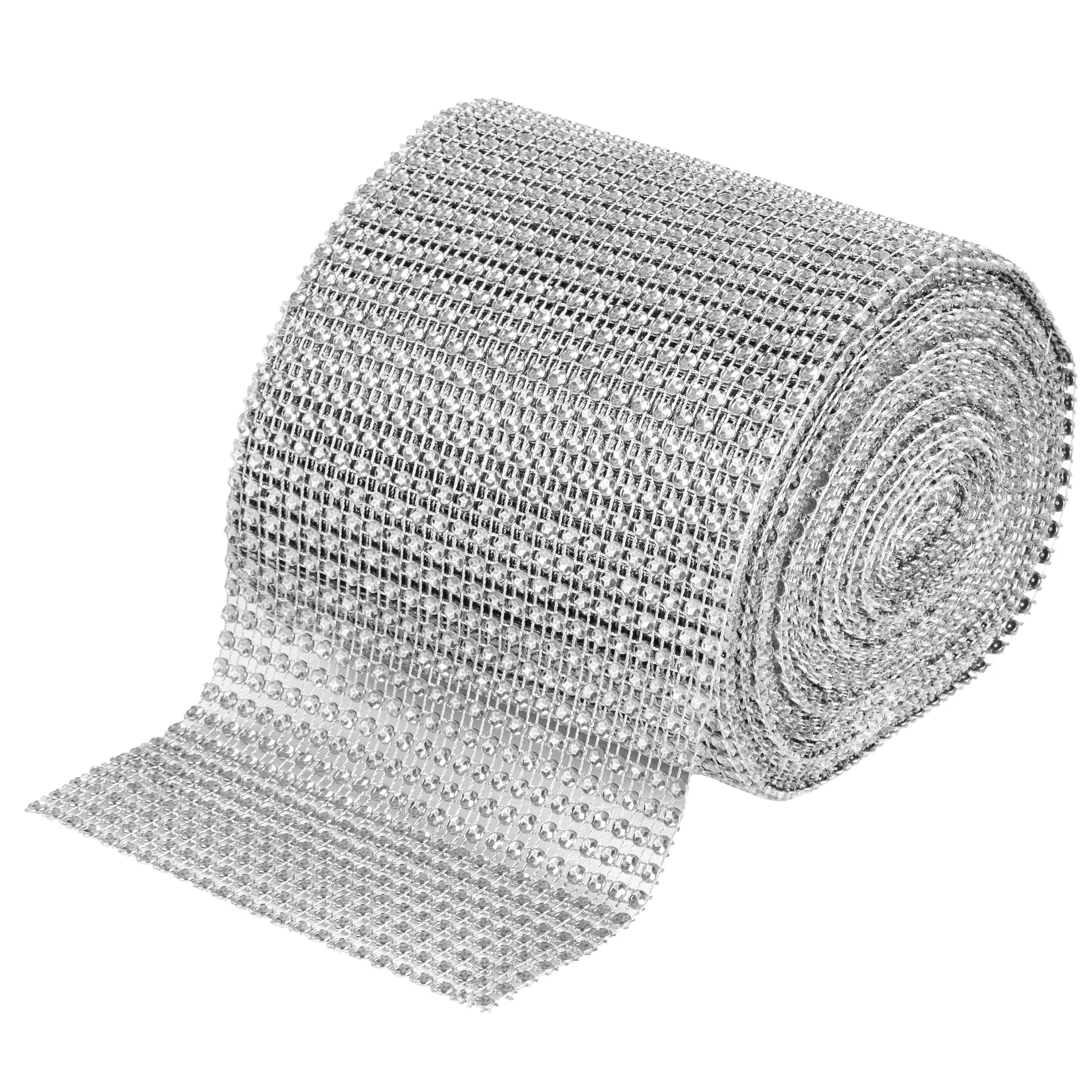 Rhinestone Mesh Roll (30ft) - Silver