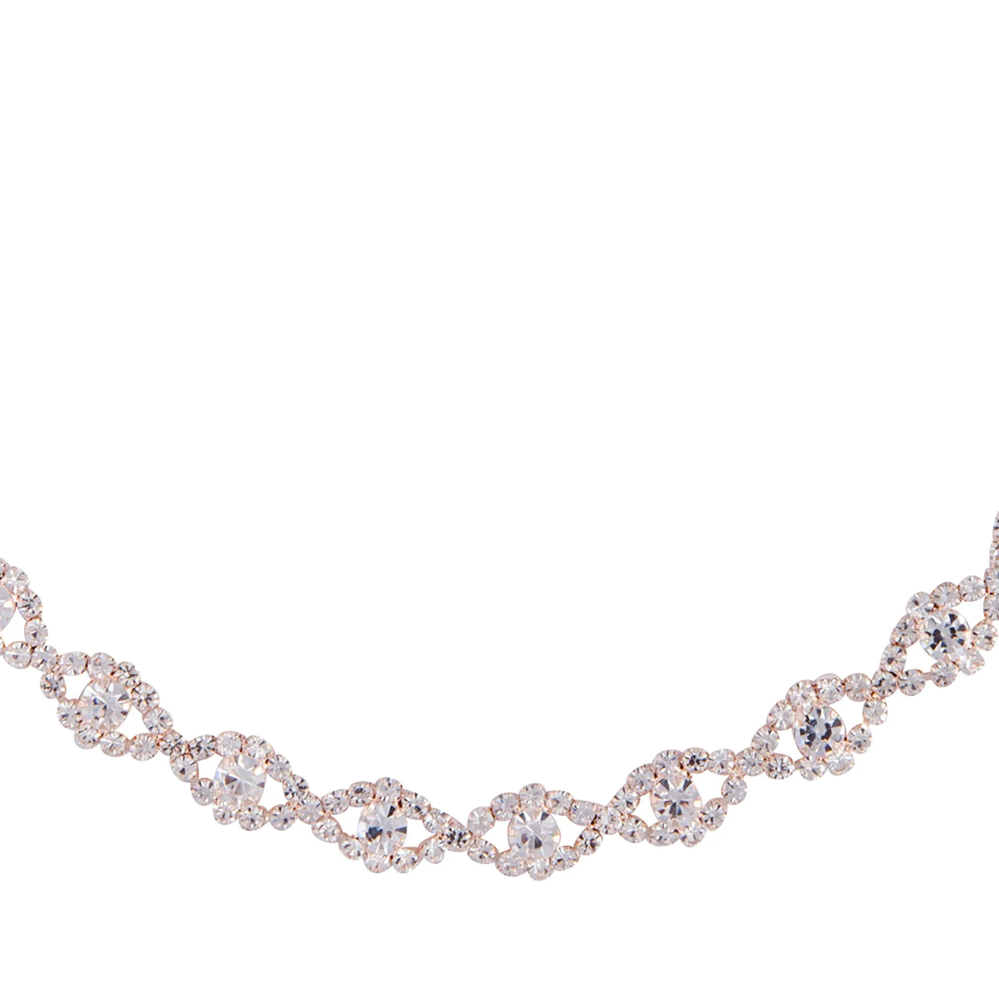 Rose Gold Simple Diamante Eyes Headband