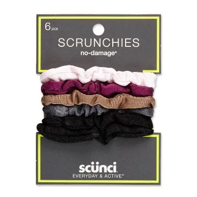 SCUNCI - Everyday & Active Super Soft Elastics - 6 Count