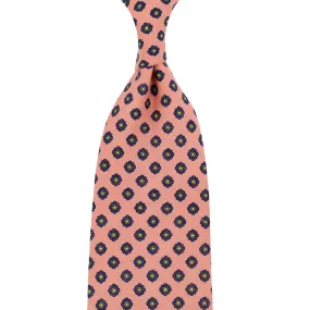 Shibumi-Flower Printed Linen Tie - Pink - Hand-Rolled