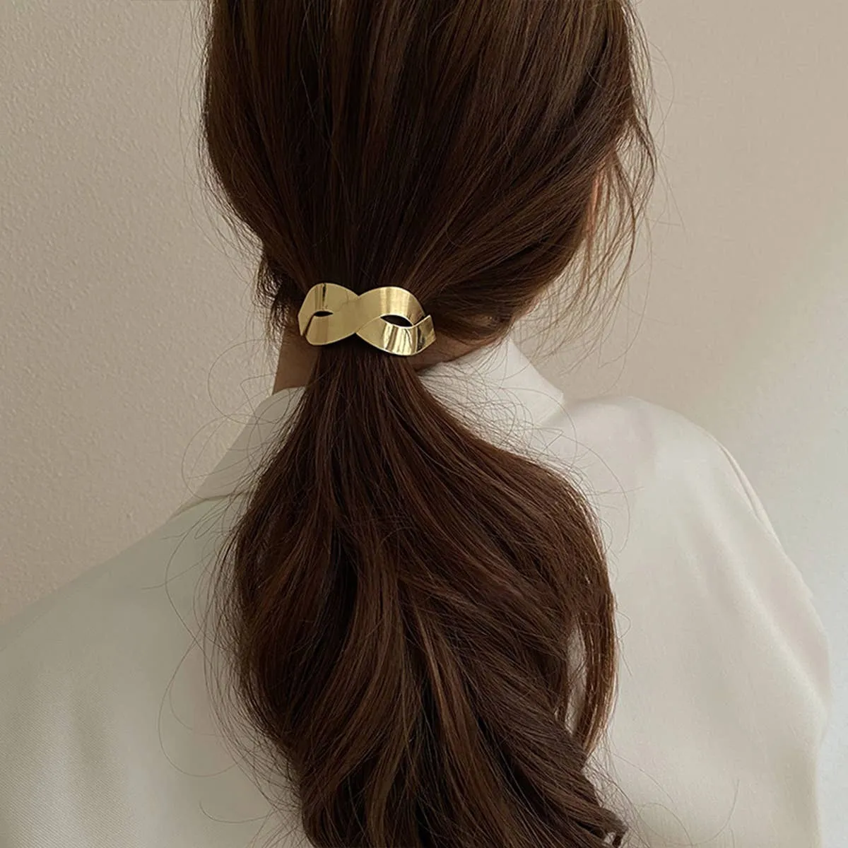 Simple Brushed Hair Scrunchie - Oval