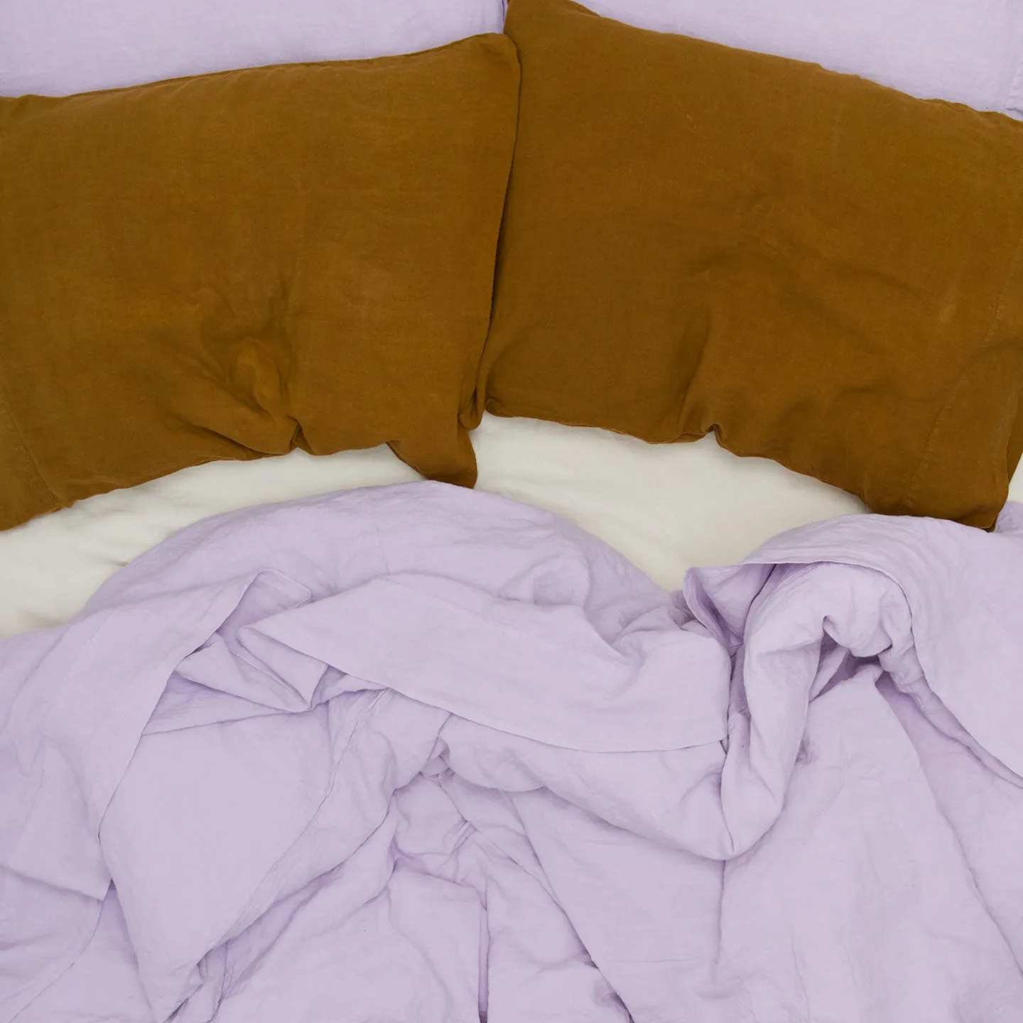 Simple Linen Duvet - Lilac