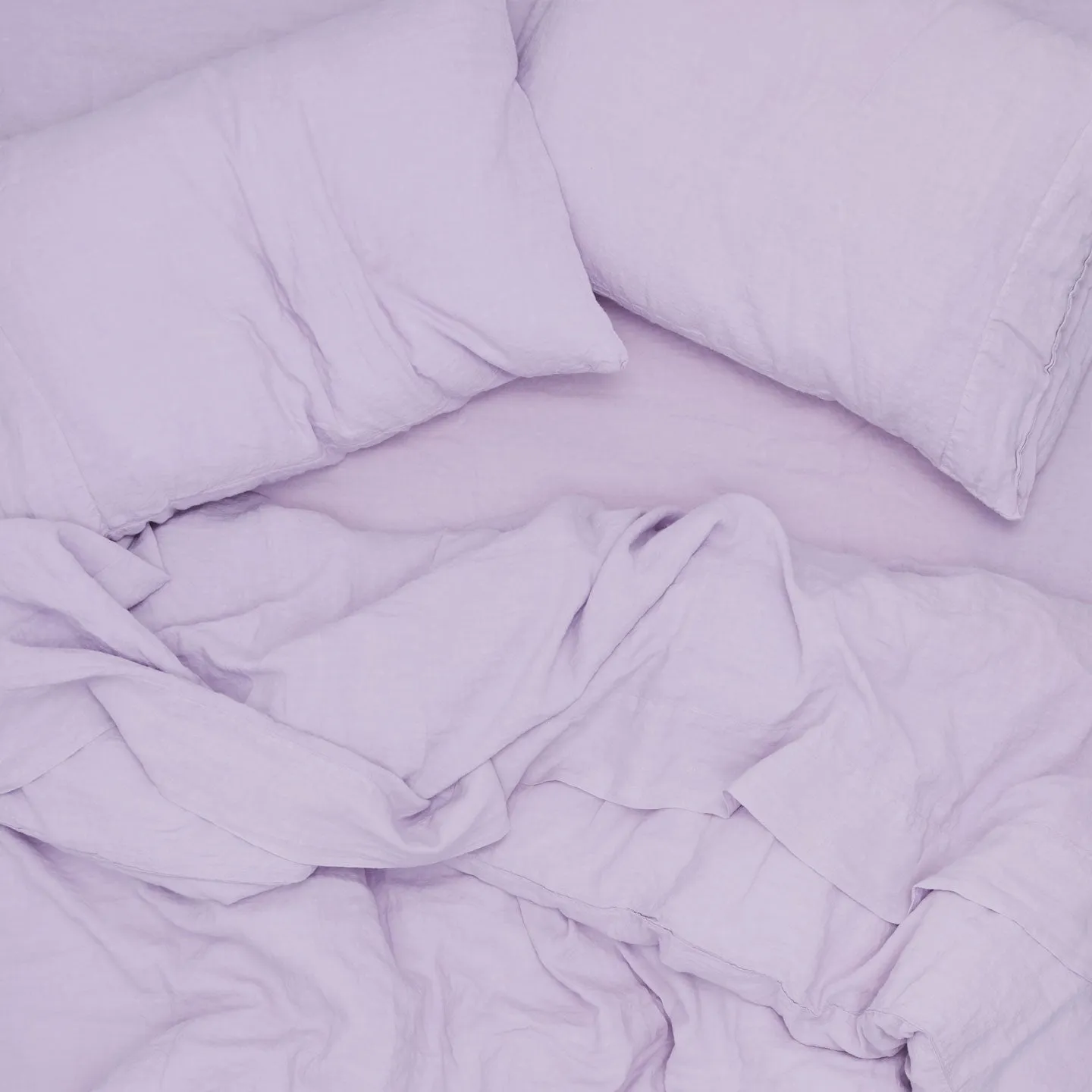 Simple Linen Duvet - Lilac