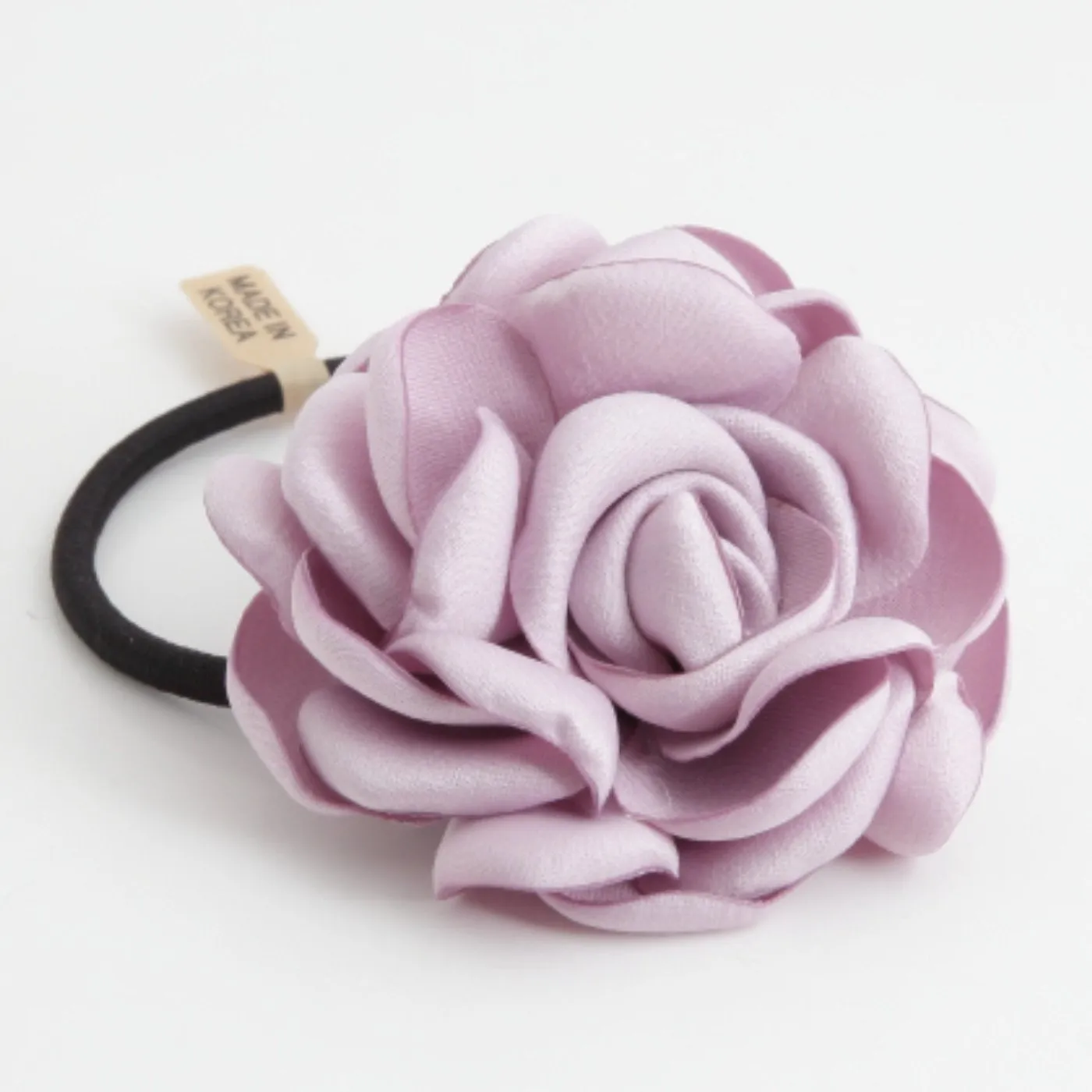 simple rose flower hair elastic ponytail holder