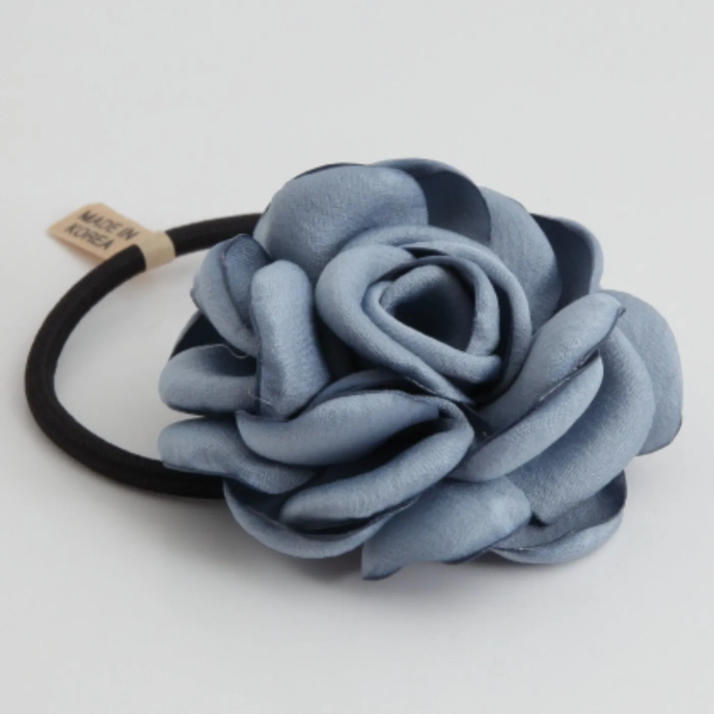 simple rose flower hair elastic ponytail holder