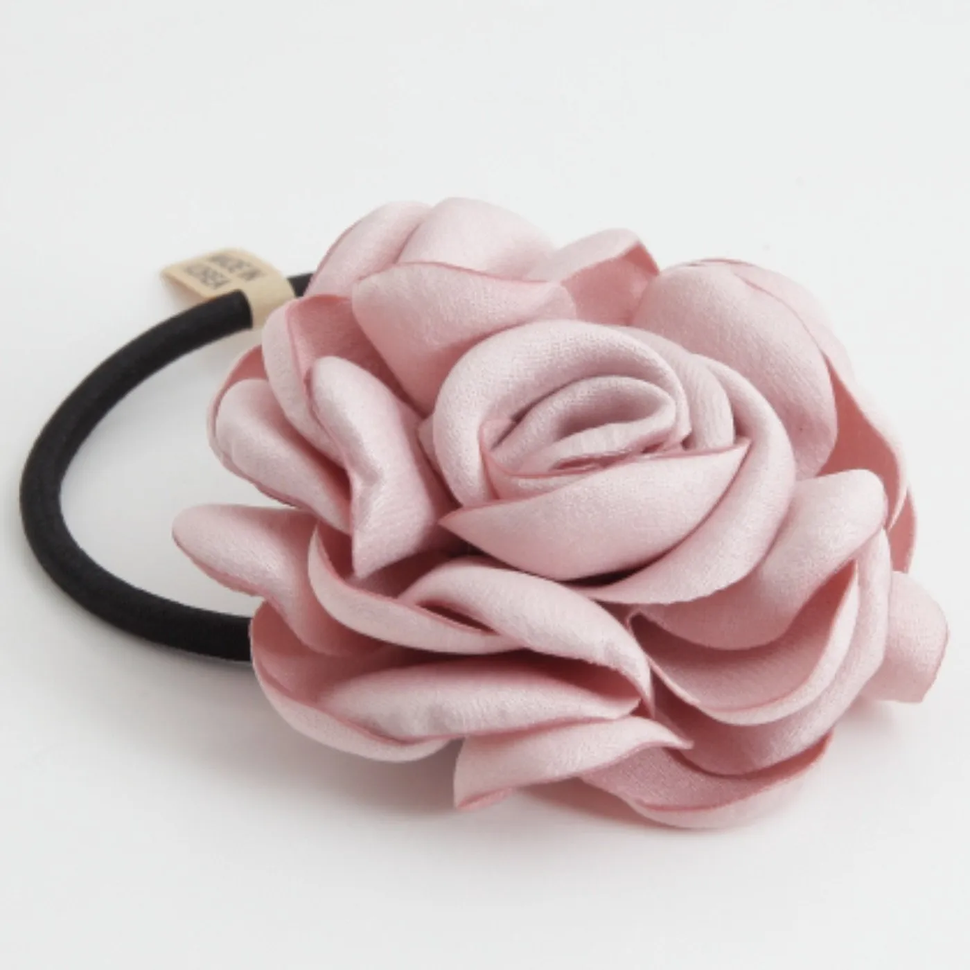 simple rose flower hair elastic ponytail holder