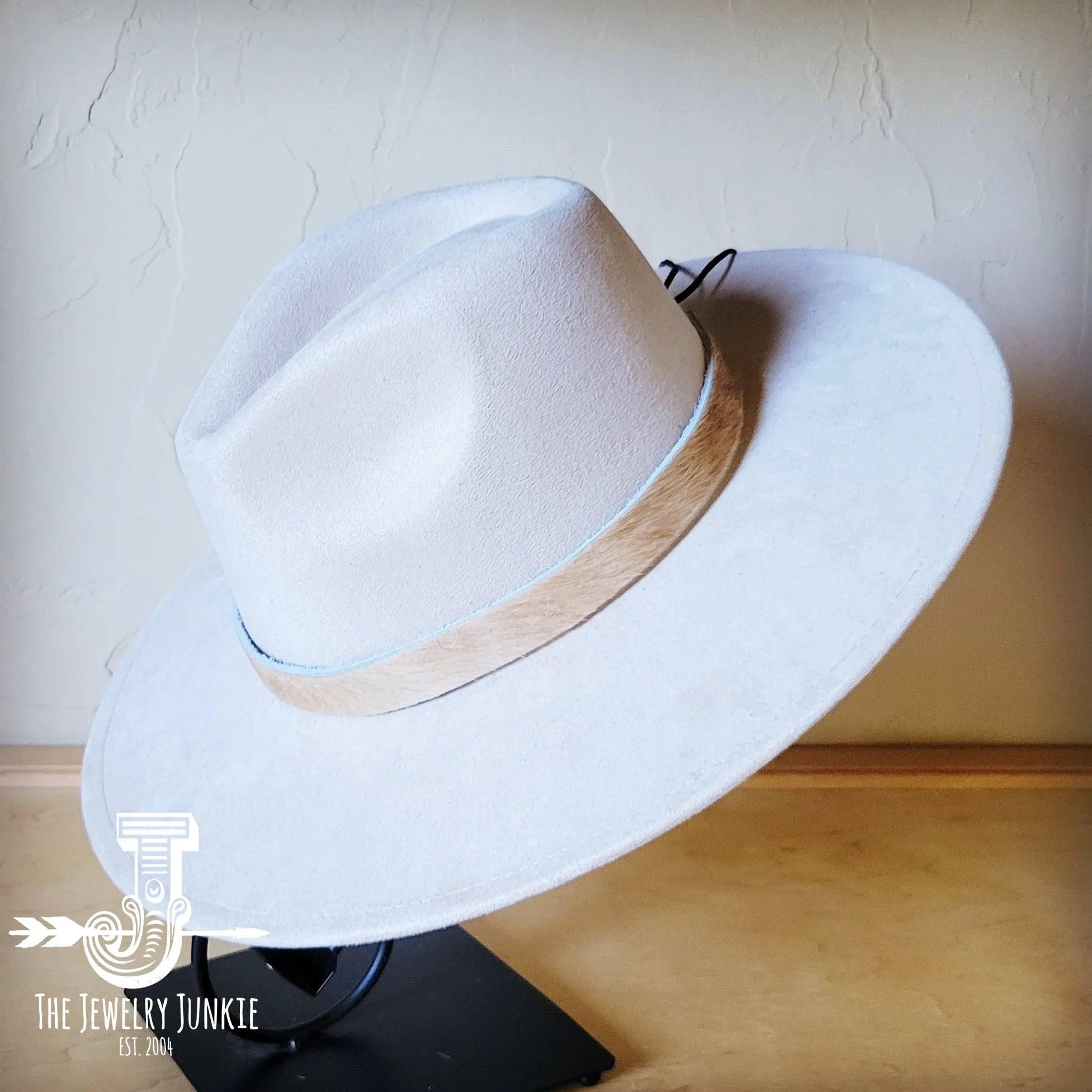 Tan Hair-on-Hide Leather Hat Band Only 951e