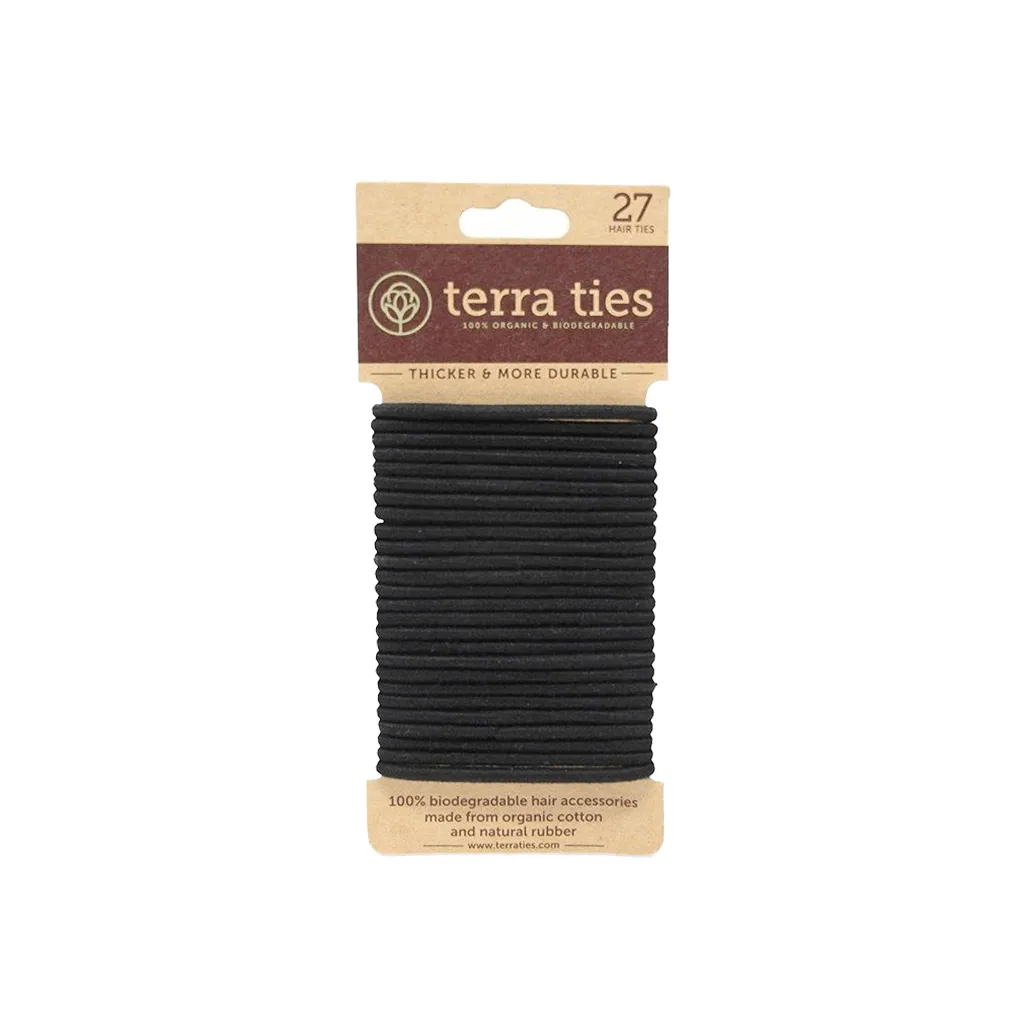 Terra Ties Biodegradable Hair Ties-27 Pack