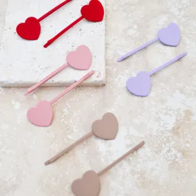 The Hearts Hair Pin - Various Colours