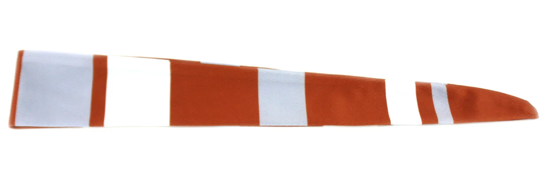 Tie Back Vertical Stripes Texas Orange Grey (SKU 7527)