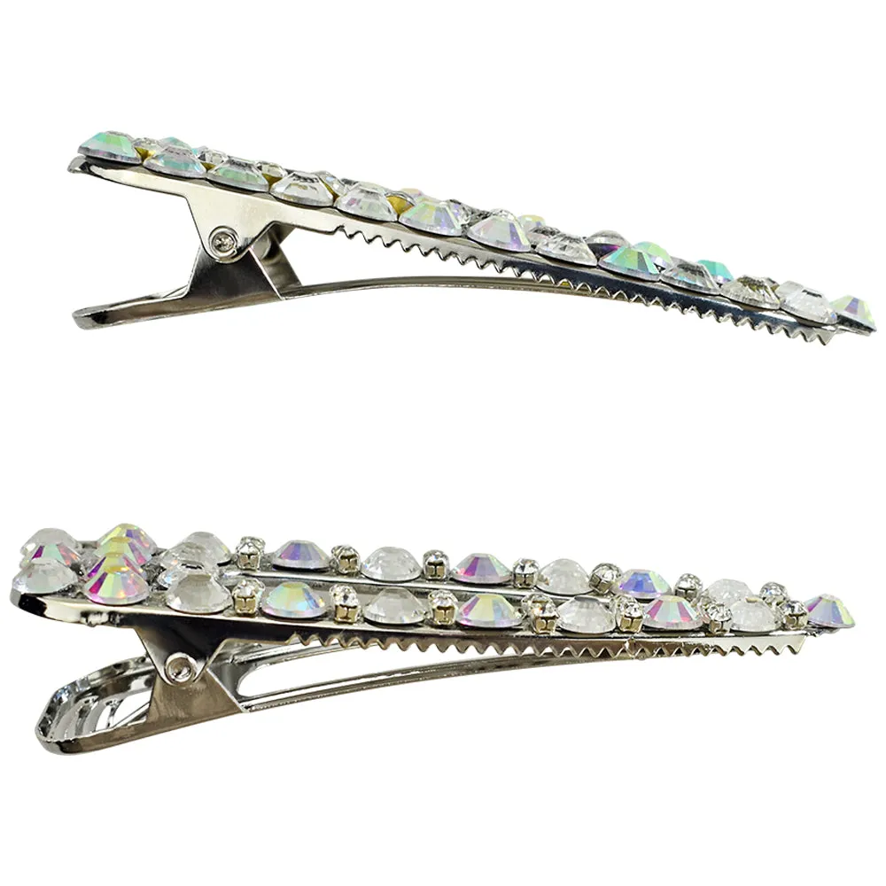 Twice As Nice Hair Clips (Silvertone)