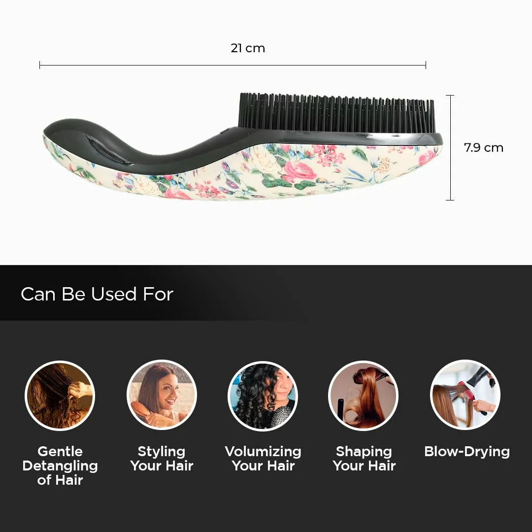 UMAI Mini Detangler Hair Brush | Soft & Flexible Bristles | Compact & Stylish | Wet & Dry Hair Pain Free Detangling | Travel-Friendly | Hair Brush For Women, Men & Kids (Pack of 2)