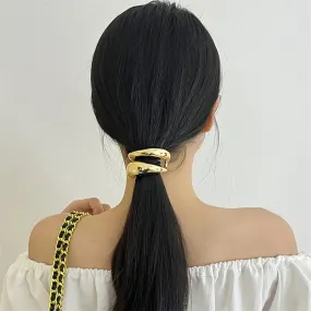 VAIGE Geometric Candy Color Metal Hair Bands with Crystal Accents - Trendy Elastic Hair Accessories for Special Occasions