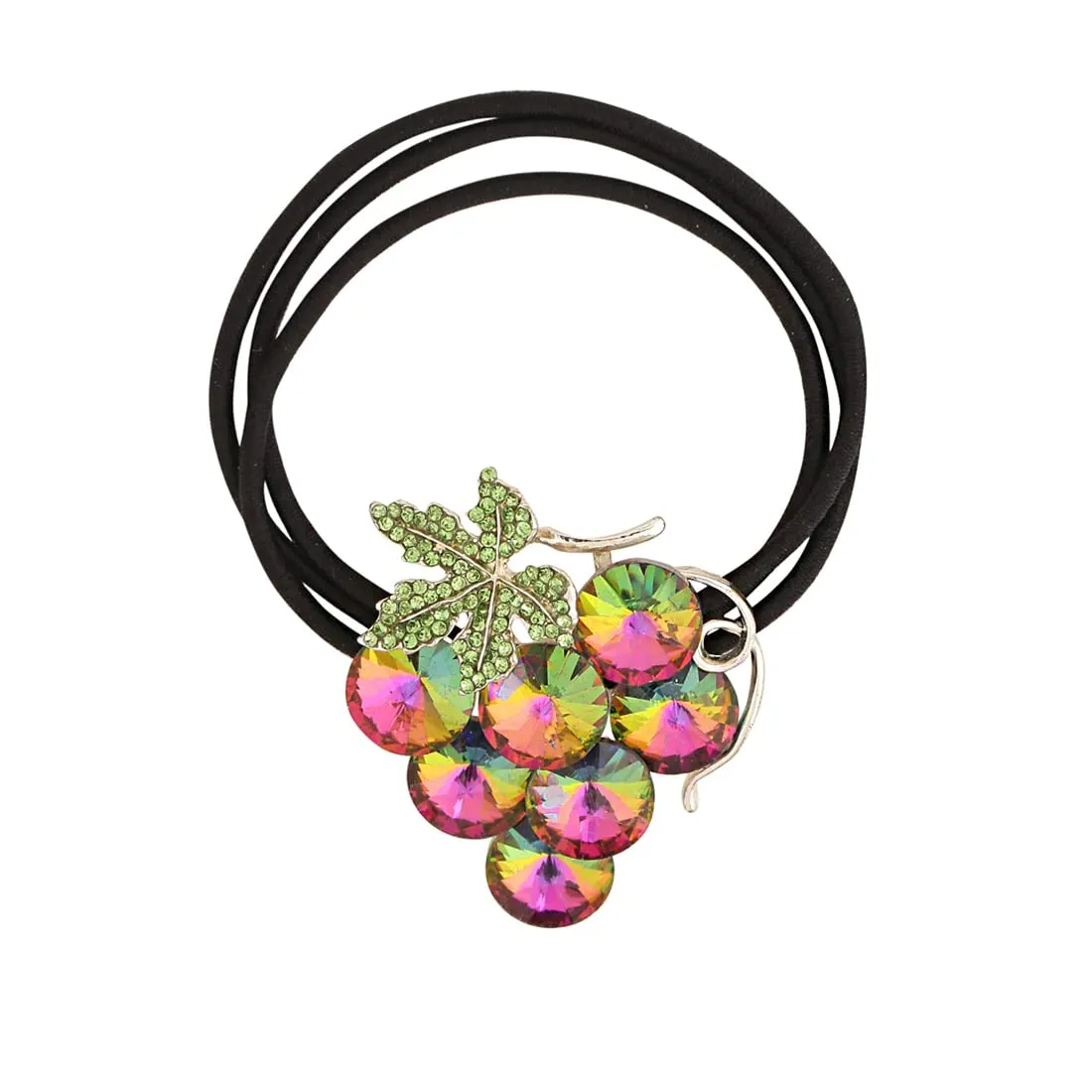 Yellow Chimes Rubber Bands for Women Hair Accessories for Women Hair Rubber Band Crystal Rubberband Fruit Bunch Charms Ponytail Holder for Girls And Women Hair Accessories for Women Girls Gift for Women & Girls.